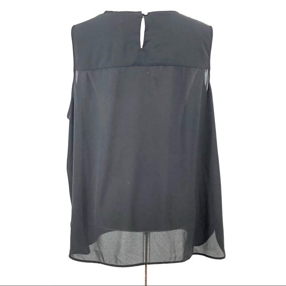 Women's Plus Size Sleevless Pleated-Neck Blouse by Calvin Klein