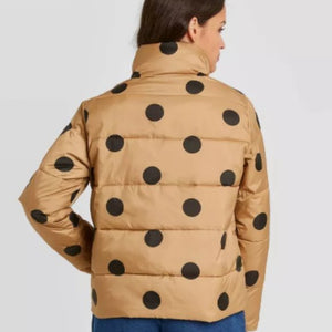 Women's Polka Dot Puffer Jacket
