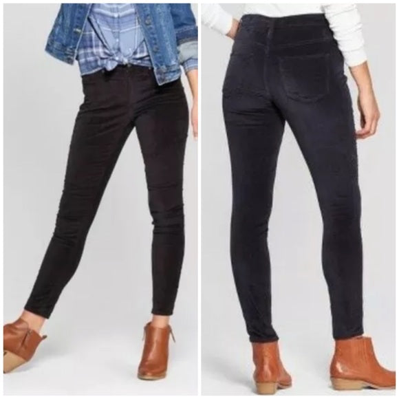 Women's High Rise Velvet Skinny Jeans