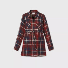 Load image into Gallery viewer, Women&#39;s Maternity Plaid Long Sleeve Popover Tunic
