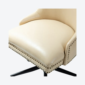 Idalia Task Chair - Ivory - Faux Leather
