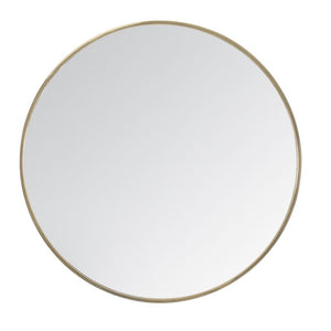 Vasto Gold Scandinavian Handcrafted Wall Mirror - Round (24") #9950