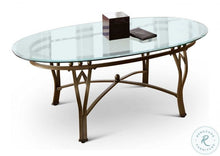 Load image into Gallery viewer, Madrid Glass Top Oval Cocktail Table #2150HW
