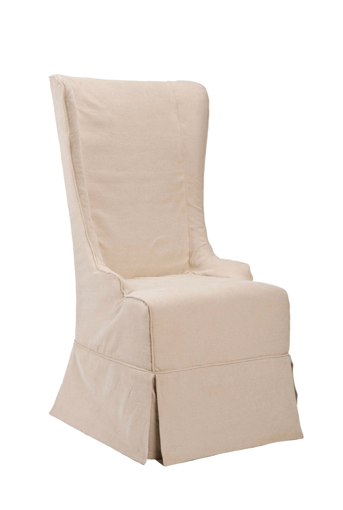 Becall 20'' H Linen Dining Chair Natural Cream Color 111CDR