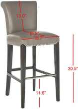 Load image into Gallery viewer, Seth 29.3 in. Clay Cushioned Bar Stool (SB1115)
