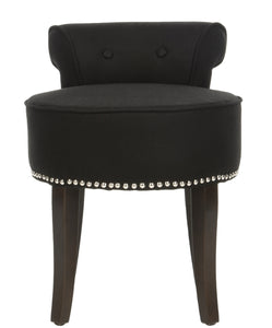 22.8-in H Black Round Makeup Vanity Stool (SB755)