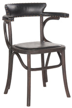 Load image into Gallery viewer, Single Kenny Antique Black/Dark Umber Bicast Leather Arm Chair *AS IS #1325HW
