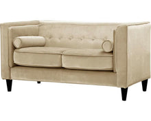 Load image into Gallery viewer, SET OF 2 Taylor Beige Velvet Loveseat 912CDR
