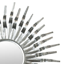 Load image into Gallery viewer, Sun 36-in L x 36-in W Sunburst Silver Framed Wall Mirror (SB361)
