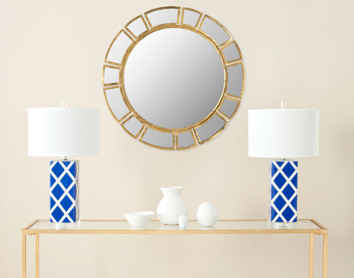 Deco Sunburst 30 in. x 30 in. Iron Framed Mirror (SB323)