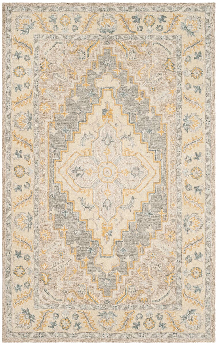 Safavieh Micro-Loop Beige / Grey Rugs 2'6