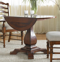 Load image into Gallery viewer, Waverly Place Cherry Round Drop Leaf Pedestal Dining Table
