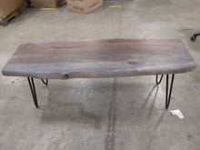 Load image into Gallery viewer, 18&quot; H x 48&quot; W x 16&quot; D Slate Gray Wood Bench
