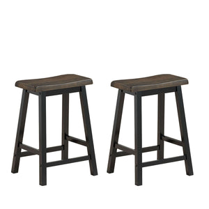 24" Height Set of 2 Home Kitchen Dining Room Bar Stools #9170