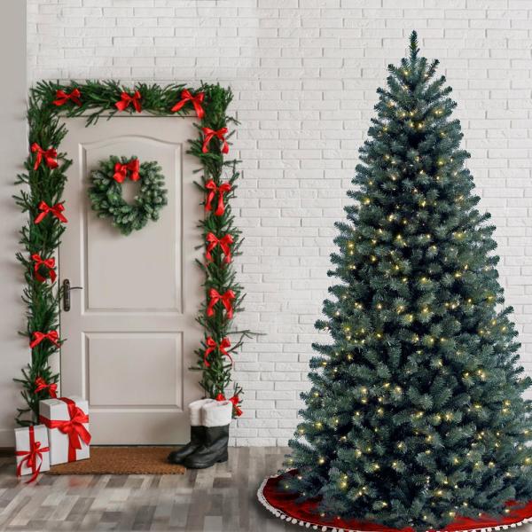 6.5 ft. North Valley Blue Spruce Artificial Christmas Tree with Clear Lights