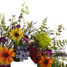 Load image into Gallery viewer, 24&quot; Spring Garden Wreath With Twig Base By Nearly Natural
