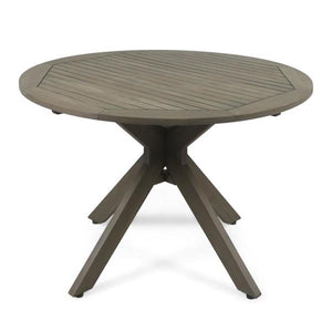 Stamford Gray Round Wood Outdoor Dining Table 3808RR