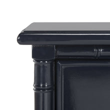 Load image into Gallery viewer, Mina Modern Coastal 3 Drawer 25&quot; H Bamboo Nightstand in Navy #777HW
