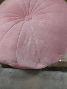 24" Oversize Velvet Round Floor Pillow - Rose