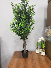Load image into Gallery viewer, 5&#39; H Artificial Olive Tree in Pot
