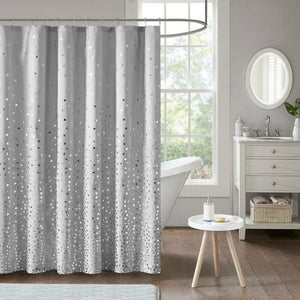 Intelligent Design Metallic Printed Shower Curtain -72X72" Id70-1373 CG312
