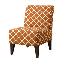 Load image into Gallery viewer, North Accent Slipper Orange Pattern Side Chair 7495
