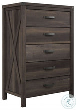 Load image into Gallery viewer, Brown Industrial Farmhouse 5 Drawer Chest MRM2469
