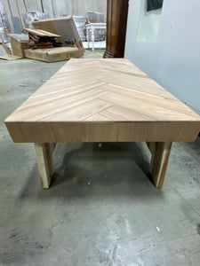 Chevon Wood Low Profile Coffee Table