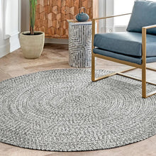 Load image into Gallery viewer, Abdulrahman Handmade Braided Gray Indoor / Outdoor Area Rug 6153RR
