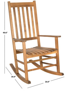 Shasta Teak Brown Acacia Wood Outdoor Rocking Chair (SB79)