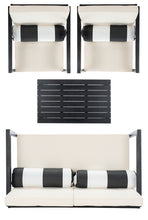 Load image into Gallery viewer, Montez 4-Piece Wood Frame Patio Conversation Set with Cushions #980HW
