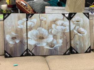Shimmering Blossoms' Multi-Piece Image on Wrapped Canvas