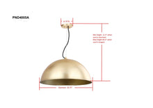 Load image into Gallery viewer, Archer Dome 1-Light Gold Leaf Globe Pendant (SB331)
