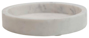 8" Round Caved Marble Tray #9545