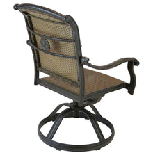 Load image into Gallery viewer, Santa Clara Outdoor Patio Set of 2 Swivel Rocker Dining Chairs Cast Aluminum Antique Bronze #1048HW
