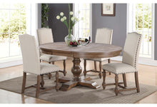 Load image into Gallery viewer, Round Pedestal Dining Table with 18&quot; Leaf
