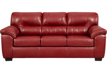 Load image into Gallery viewer, Wilcox Faux Leather Sofa Red
