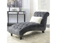 Load image into Gallery viewer, Hutton II Gray Chaise with Pillow
