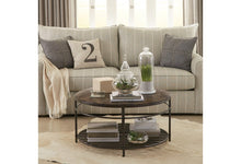 Load image into Gallery viewer, RUSTIC ROUND COCKTAIL TABLE WITH RECLAIMED TOP Hillcrest Collection by Riverside Furniture 5928RR
