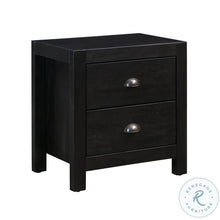 Load image into Gallery viewer, Asheville Black Wooden Nightstand, 24&quot;W x 16.5&quot;D x 24&quot;H
