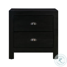Load image into Gallery viewer, Asheville Black Wooden Nightstand, 24&quot;W x 16.5&quot;D x 24&quot;H
