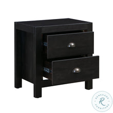 Load image into Gallery viewer, Asheville Black Wooden Nightstand, 24&quot;W x 16.5&quot;D x 24&quot;H
