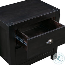 Load image into Gallery viewer, Asheville Black Wooden Nightstand, 24&quot;W x 16.5&quot;D x 24&quot;H
