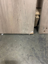 Load image into Gallery viewer, 58 inch Sliding Barn Door Grey Wash TV Console 2363CDR
