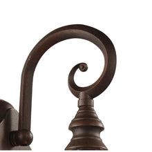 Load image into Gallery viewer, Wall Mount 1-Light Outdoor Rust Coach Wall Lantern Sconce with Clear Glass - 320CE
