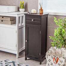 Load image into Gallery viewer, Wooden Bathroom Floor Storage Cabinet with Drawer and Shelf
