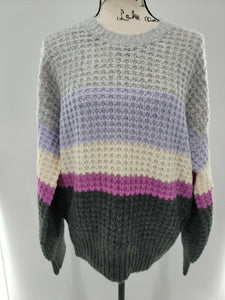 Women's Striped Knit Pullover Sweater