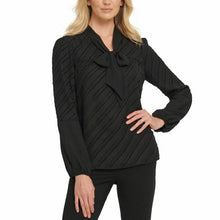 Load image into Gallery viewer, Women's Tie-Neck Chiffon Blouse by DKNY
