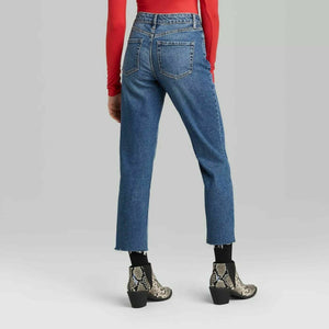 Women's High-Rise Straight Leg Ankle Jeans