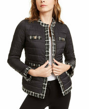 Load image into Gallery viewer, Women&#39;s Tweed Trim Puffy Jacket by Anne Klein
